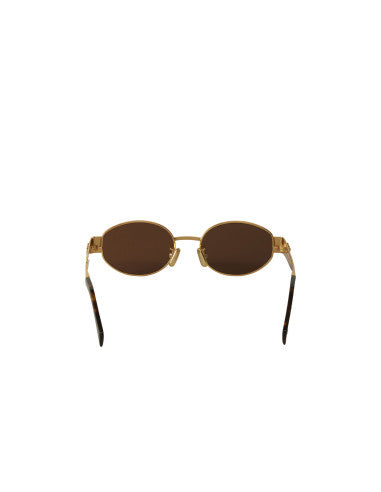 Celine CL40235U Oval Shape Coffe Gold