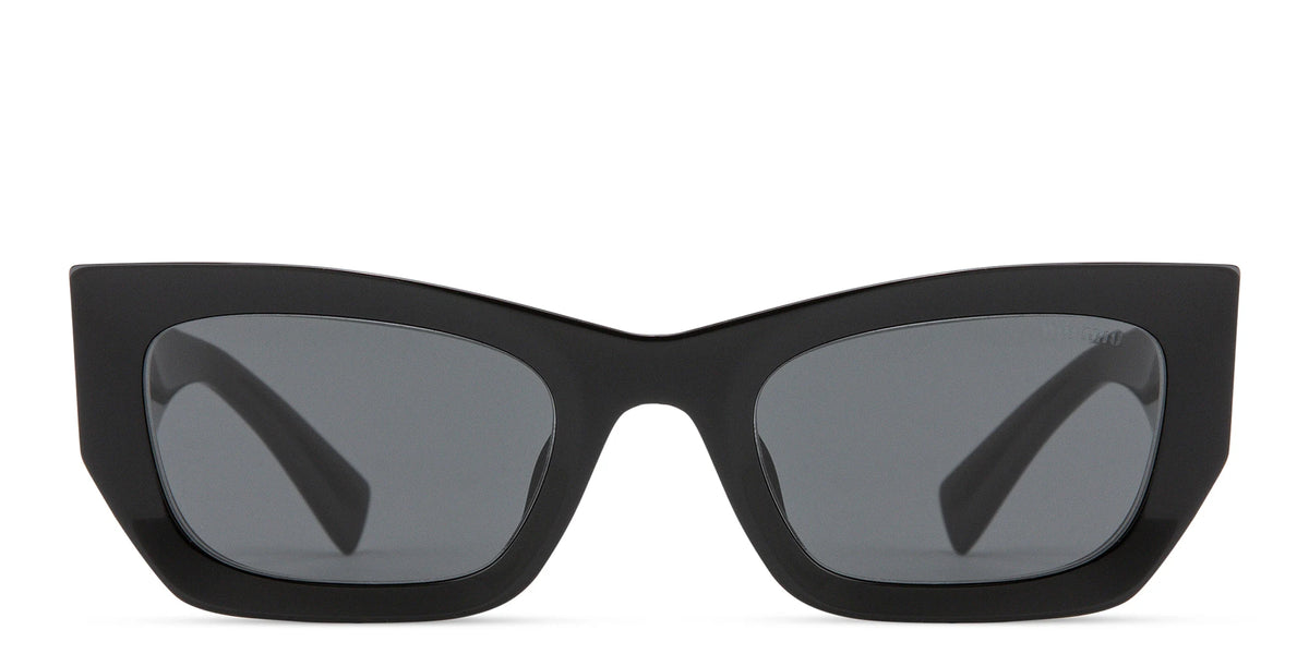 Miu Miu MU 09WS 1AB-5S0 Square Shape Black Gold