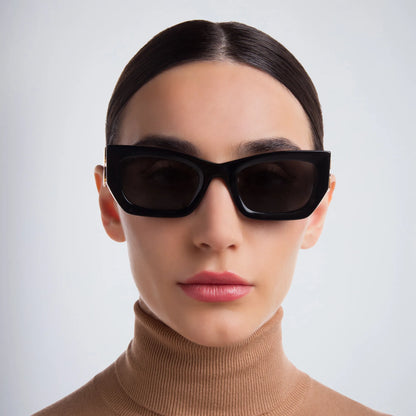Miu Miu MU 09WS 1AB-5S0 Square Shape Black Gold