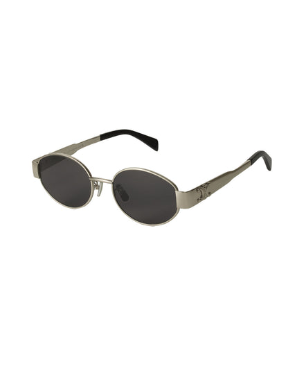 Celine CL40235U 16A Oval Shape Triomphe Black Silver