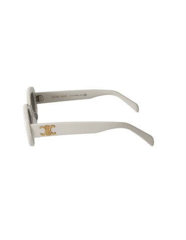 Celine CL40194U 25A Oval Shape Blanco Dorado