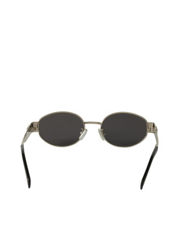 Celine CL40235U 16A Oval Shape Triomphe Black Silver