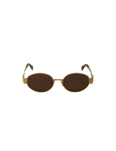 Celine CL40235U Oval Shape Coffe Gold