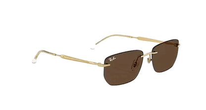 Ray Ban rectangular metal RB3768  - Gold brown