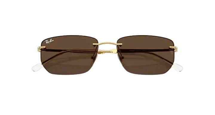 Ray Ban rectangular metal RB3768  - Gold brown