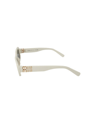 Miu Miu MU 08Z 142-5S0 rectangle White Gold